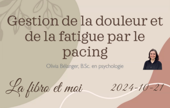 Gestion de la douleur et de la fatigue par le pacing