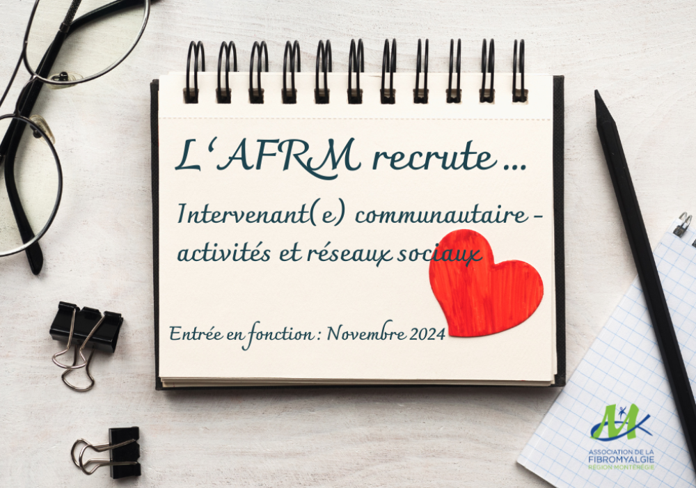 L’AFRM RECRUTE... AFIN DE COMBLER UN POSTE D’INTERVENANT.E